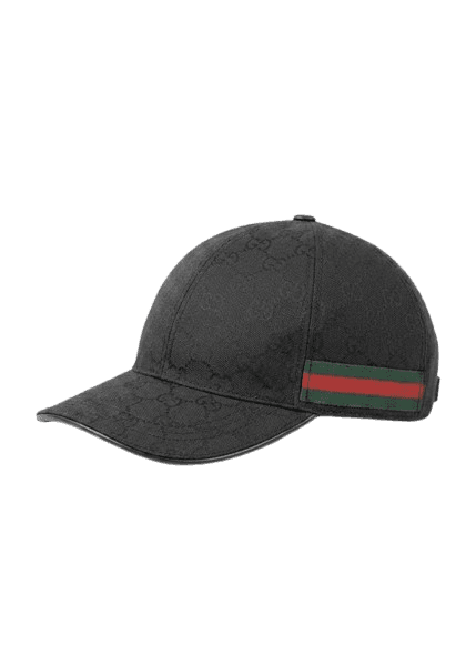 Gucci GG Baseball Hat with Web — Black